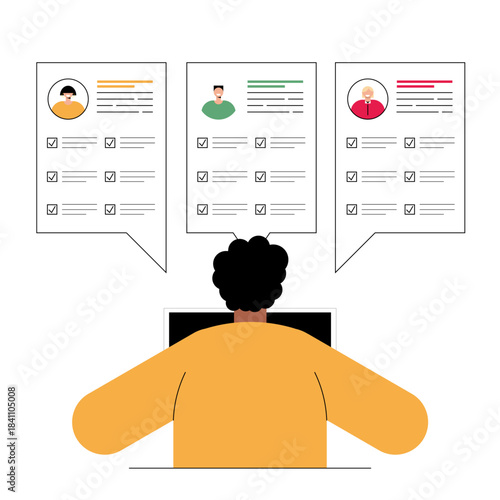 Recruitment and Candidate Selection Process Abstract Concept Illustration