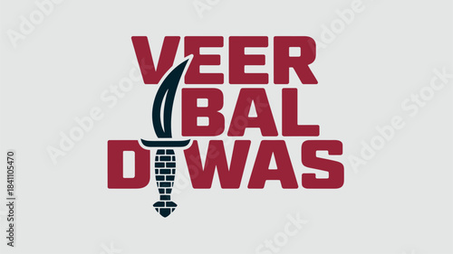 Veer Bal Diwas with Sword and Bold Typography