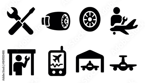 Aviation maintenance and service airplane aircraft