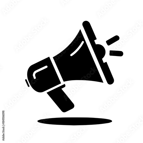 Flat icon vector illustration of a black office paper clip symbol with shadow design EPS10