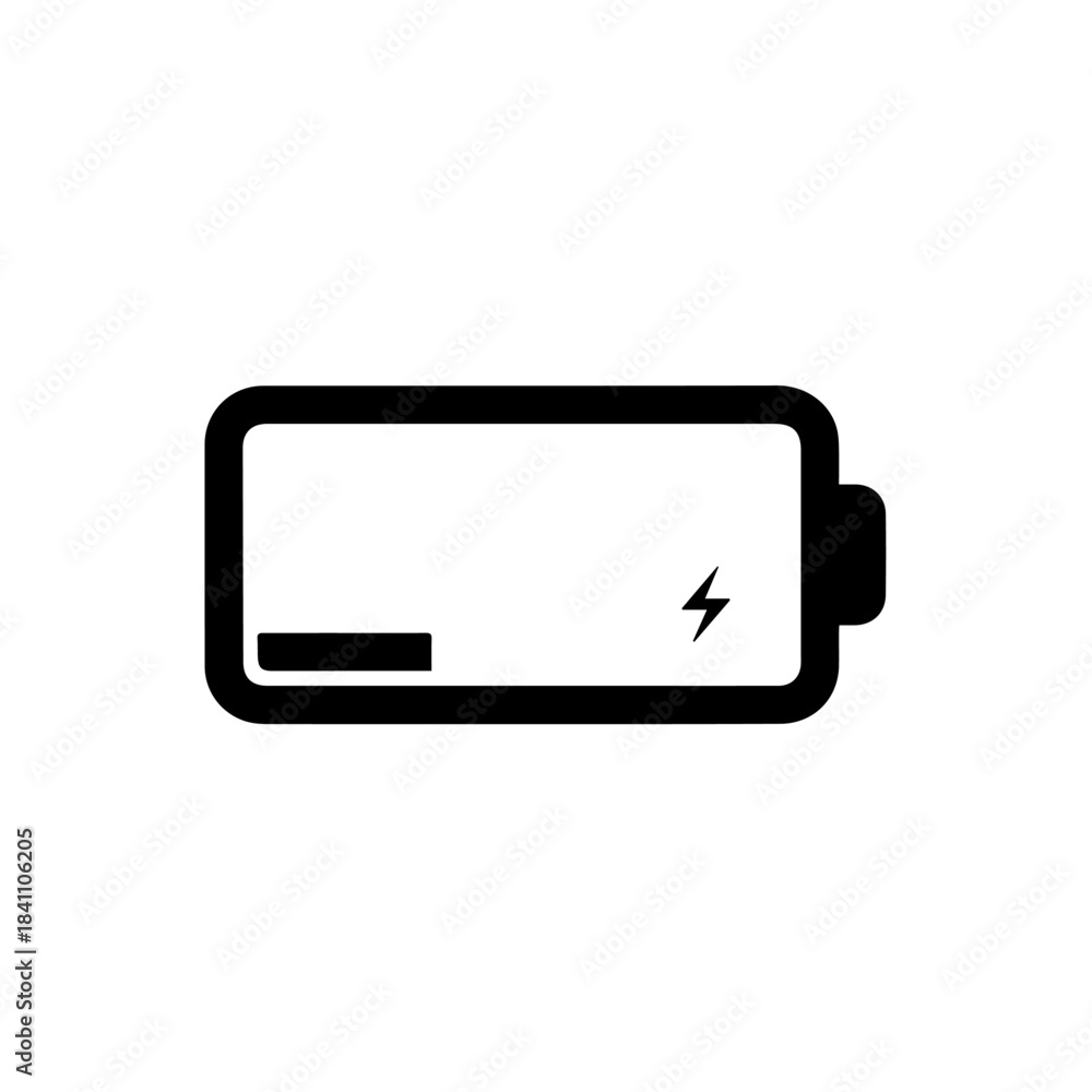 Fototapeta premium Mobile phone icon vector illustration with blank screen template for web and business design