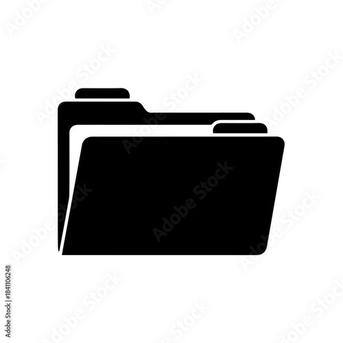 Digital photo camera vector icon isolated on white with travel bag briefcase and document folder illustration
