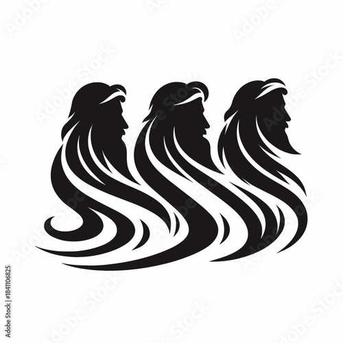 Silhouette of a Three Wise Men