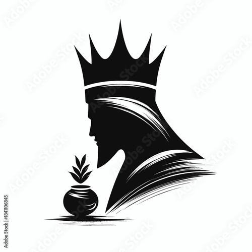 Crowned king figurine