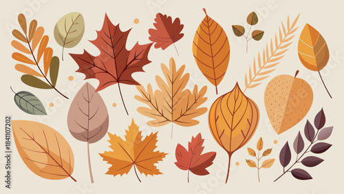 Autumn season banner with colorful falling leaves