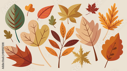 Autumn season banner with colorful falling leaves