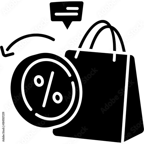 Glyph Solid Rebate Program Icon