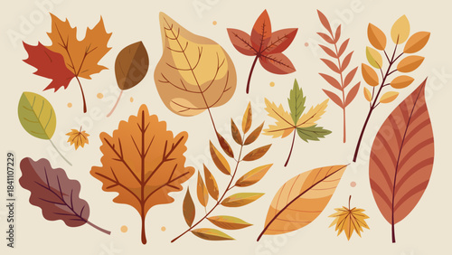 Autumn season banner with colorful falling leaves