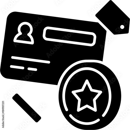 Glyph Solid Loyalty Reward Icon