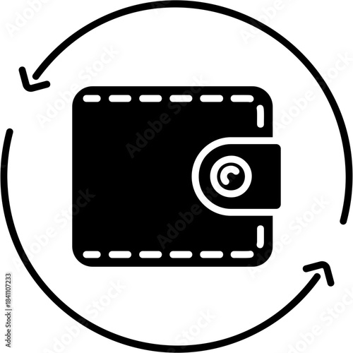 Glyph Solid Wallet Cashback Icon