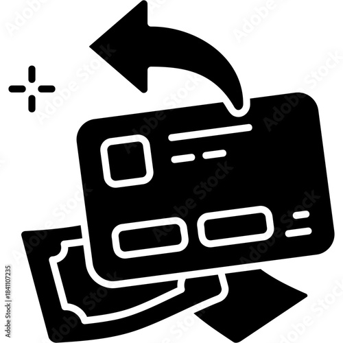 Glyph Solid Payment Refund Icon