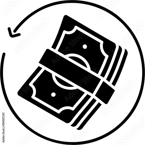 Glyph Solid Money Rebate Icon
