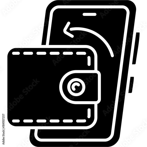 Glyph Solid E-Wallet Cashback Icon