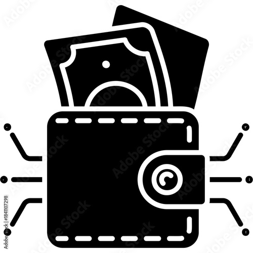 Glyph Solid Digital Wallet Icon