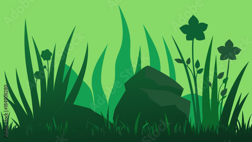 green grass isolated on white background