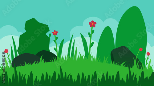 green grass isolated on white background
