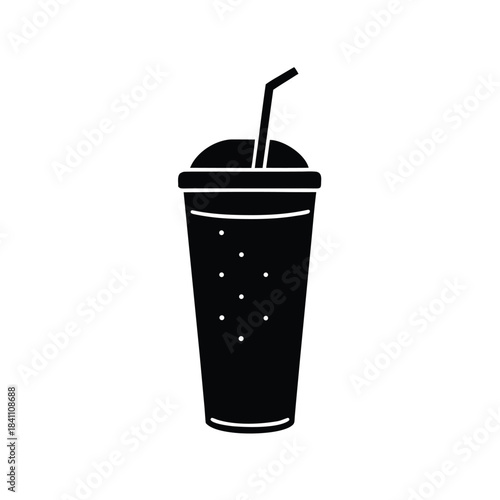 Takeaway Cold Drink Cup with Straw Icon