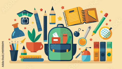 vector illustration of school building