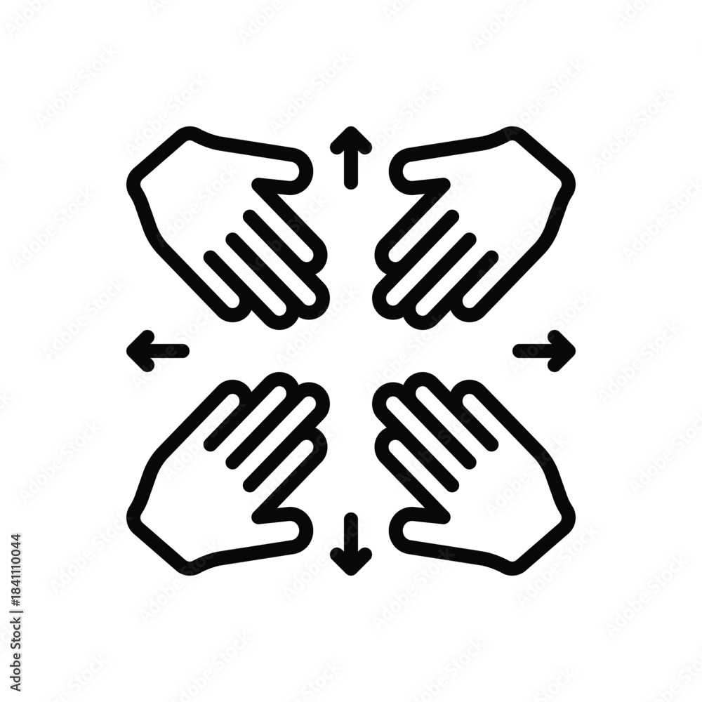 Fototapeta premium Black line icon for harmony expansion