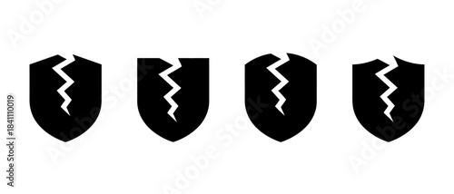 Broken shield cracked security
