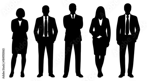 Business team silhouettes professionals