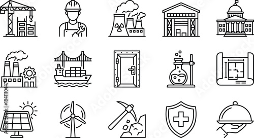 Mega Vector Icons Set of Business, Finance, Real Estate, Health, Industry, and Career Success, Data Analysis, COVID-19, Outline, Linear Illustration
