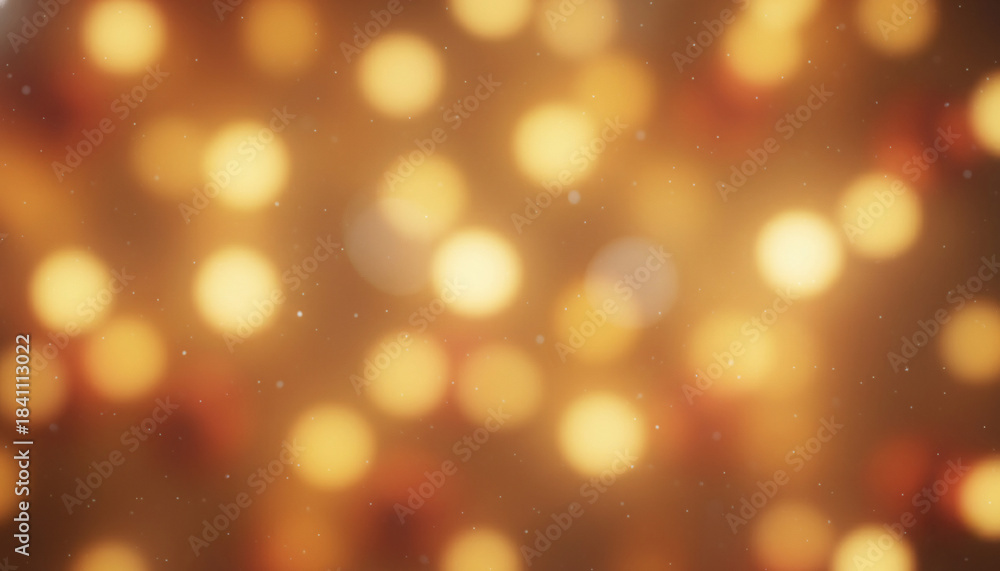 Fototapeta premium Gleaming Bokeh: A soft, dreamy composition of warm, golden bokeh circles, creating a festive atmosphere perfect for celebrations.