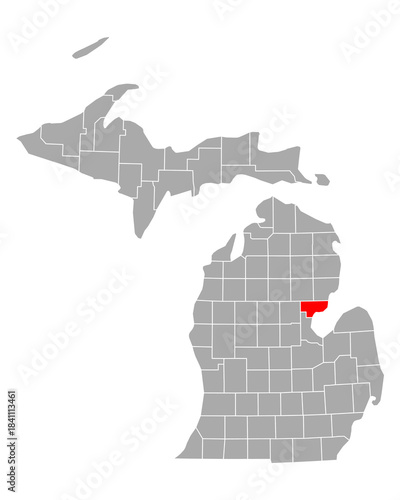 Karte von Arenac in Michigan