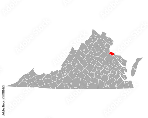 Karte von King George in Virginia