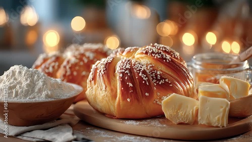 Golden Christmas Bread Warm Baking Moments Sharing Festive Joy