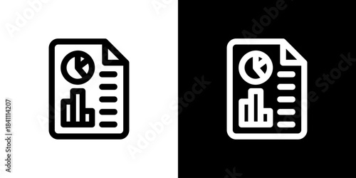 書類とグラフのアイコン