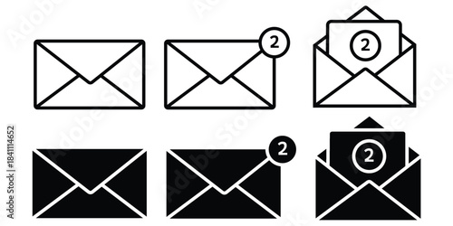 Mail & message Editable line stroke icon set. email vector icon set. Postal Letter, Mailbox, Email, Post Office, Envelope, Messaging. vector illustration