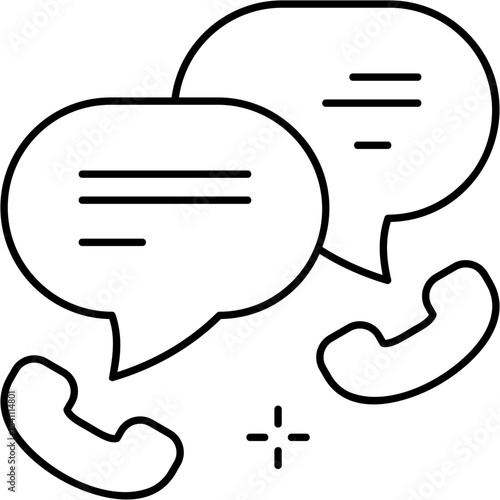 Line Art Communication Icon