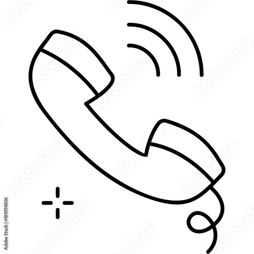 Line Art Telephone Icon