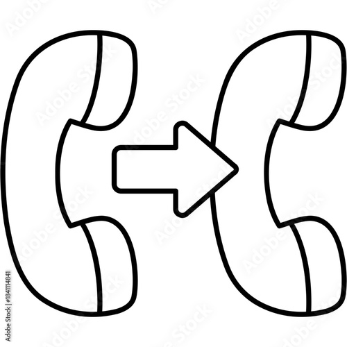 Line Art Call Transfer Icon