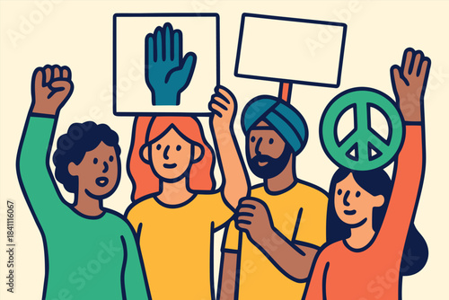 Human Rights Day concept art showing raised hands of different skin tones emerging from shadows into light, representing justice, freedom, and dignity, dramatic lighting, cinematic style