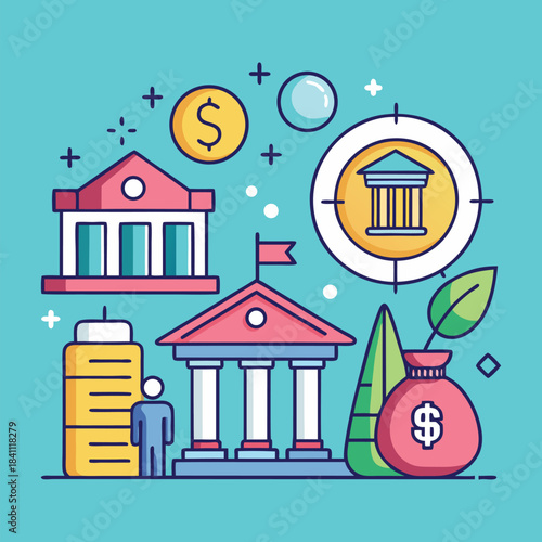 Banking Institution Illustration with Money Growth and Finance Elements