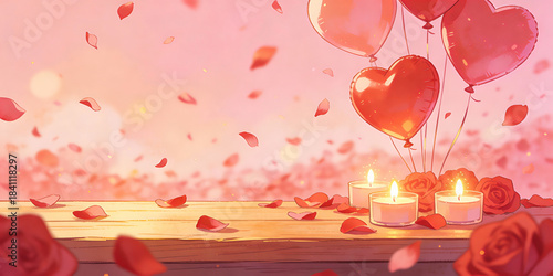 Romantic Valentine's Day Celebration Background