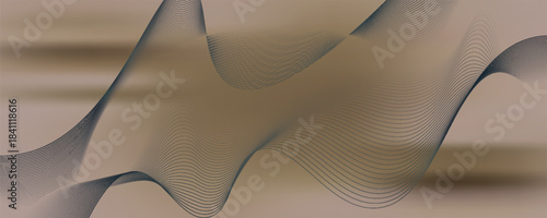 Elegant abstract background of golden swirls line with shimmering particles and bokeh decorations, Warm stage atmosphere idea for luxury branding.