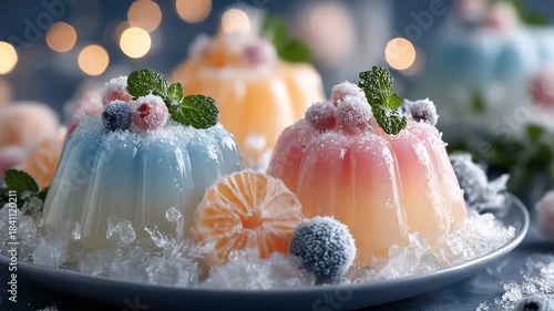 Christmas Festive Chilled Jelly Dessert Icy Blessings