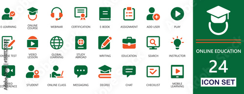 Remote Productivity and AI Work-Life Balance solid Icon Set