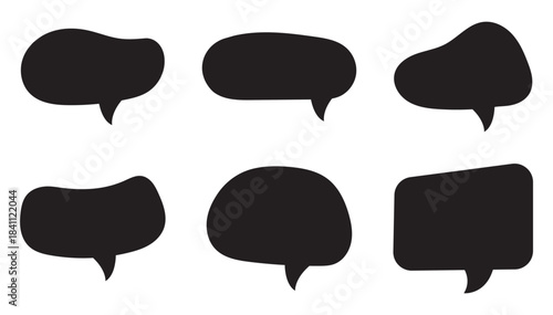 Speech Bubble collection. Speech Bubble collection. Talk bubbles, Cloud speech bubbles set. Black speech bubble