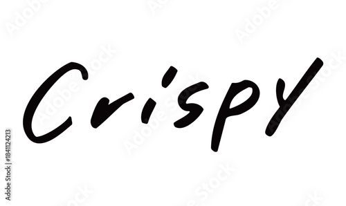 手書き文字「Crispy」｜カリッとした食感を伝える軽快な手書きロゴ素材