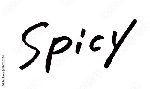 手書き文字「Spicy」｜スパイシーな印象を与える力強い英語ロゴ素材