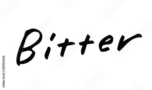 手書き文字「Bitter」｜ビターな風味を表現する大人っぽい手書きロゴ素材