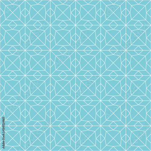 A clean and modern Islamic geometric pattern using thin blue lines. Excellent for backgrounds, invitations, branding, and contemporary Islamic visual themes.