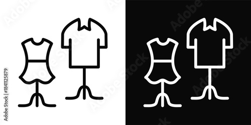 Fashion Design Icon White And Black Background Style