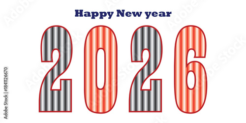 3D American flag with heart illustration and red design symbol