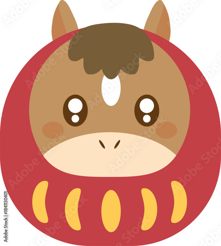 馬の干支達磨　午年