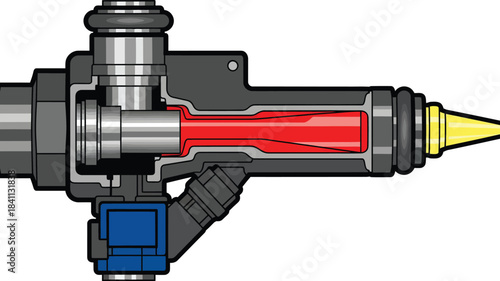 Vibrant abstract geometric composition featuring bold lines shapes and a dynamic blend of primary and secondary colors suitable for modern design projects and digital art